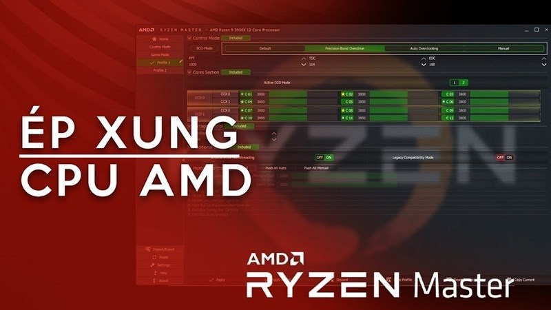 Con chip tích hợp tính ép xung Ryzen Master Utility