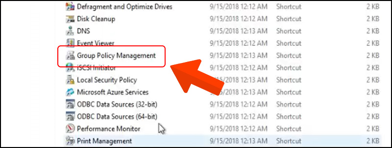 Chọn Group Policy Management
