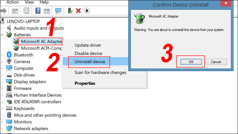 Uninstall Microsoft AC Adapter