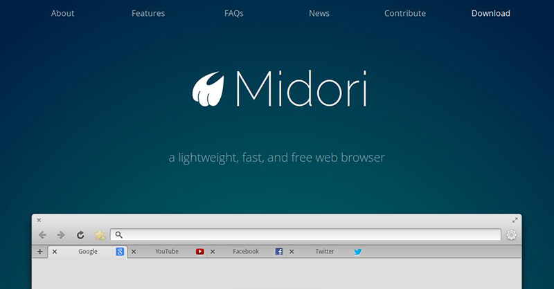 Midori là trình duyệt web hỗ trợ người dùng lướt web nhanh