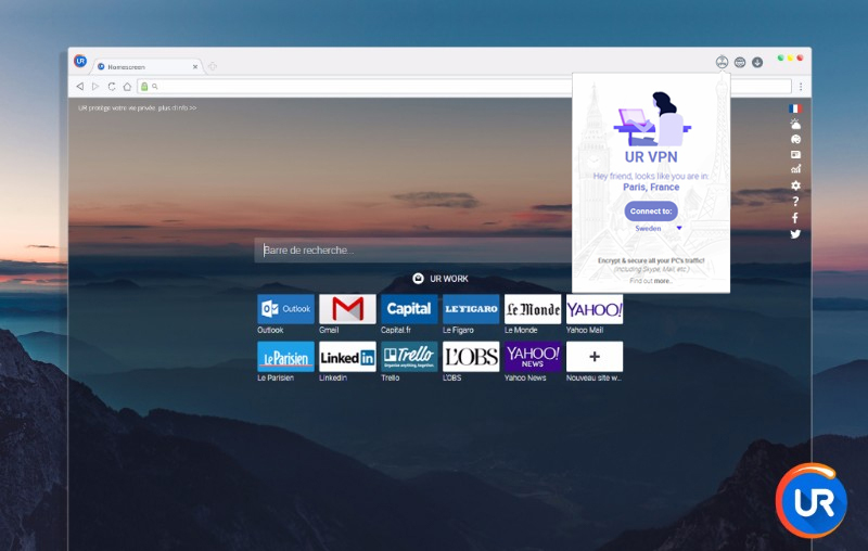 UR Browser là trình duyệt internet dành cho máy tính Mac và Windows