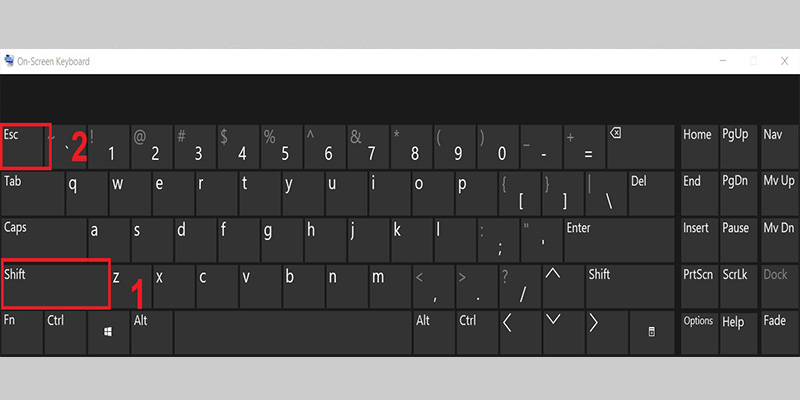 Mở khóa bàn phím bằng tổ hợp phím