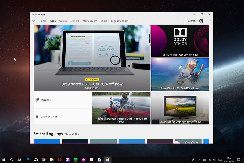Windows 10 được liên kết với Microsoft Store