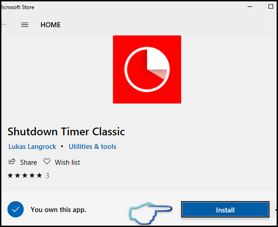 Cài đặt phần mềm Shutdown Timer Classic