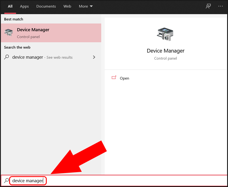 Mở Device Manager