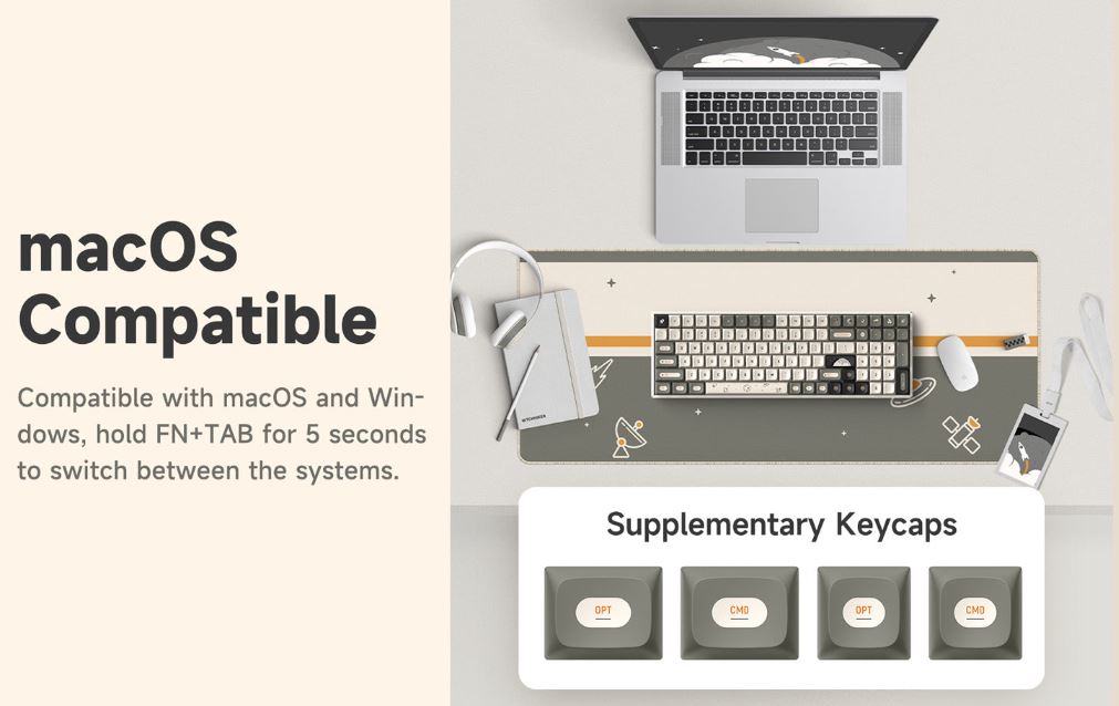Bàn phím cơ IQUNIX F97 (Hotswap/ 3 Mode: USB/2.4/Bluetooth/ Khung nhôm)