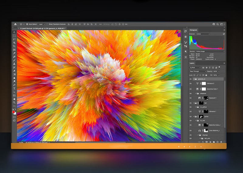 Độ phủ màu đạt 95% dải màu Adobe RGB siêu rộng