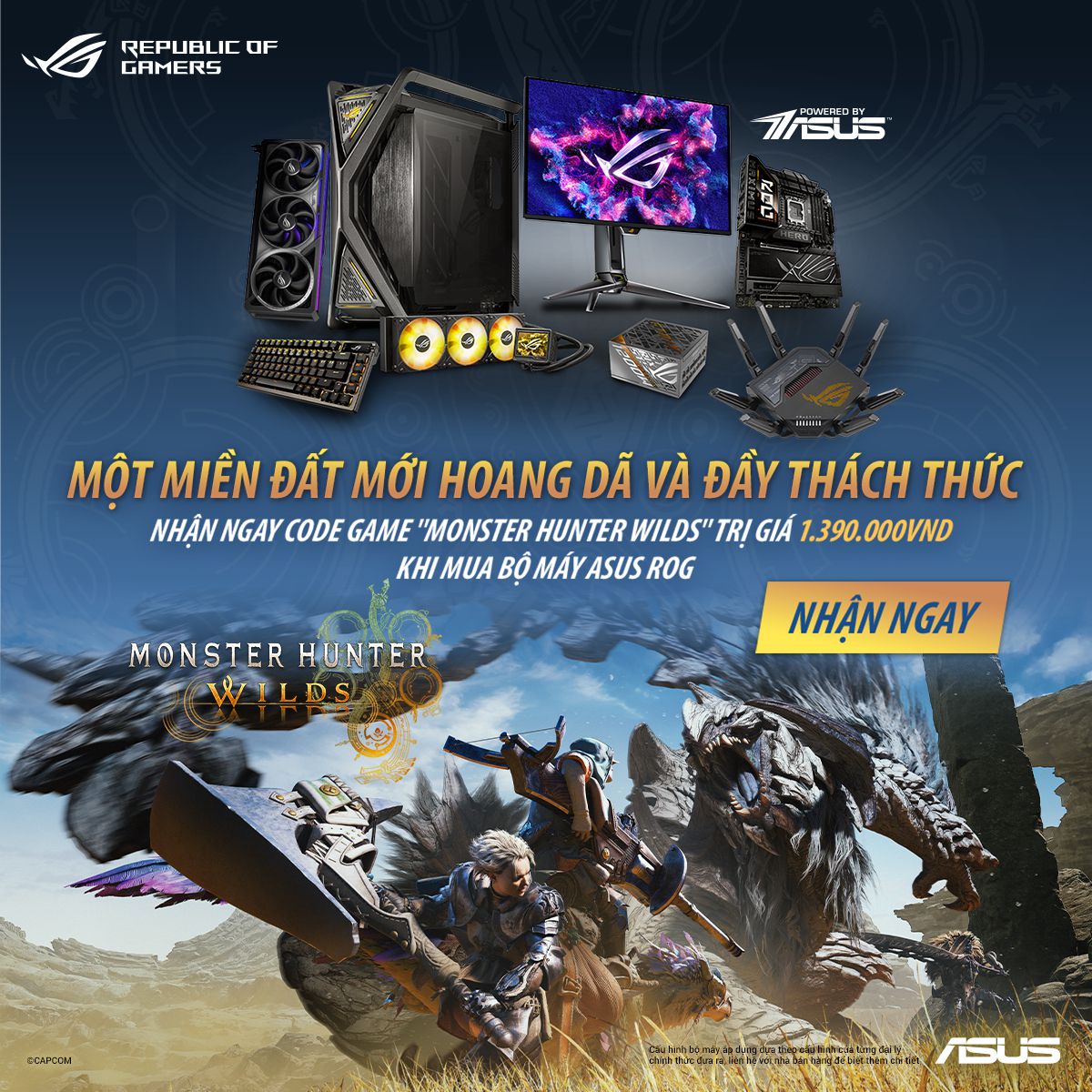 [ASUS] Tặng code game Monster Hunter Wilds™ - Số lượng có hạn