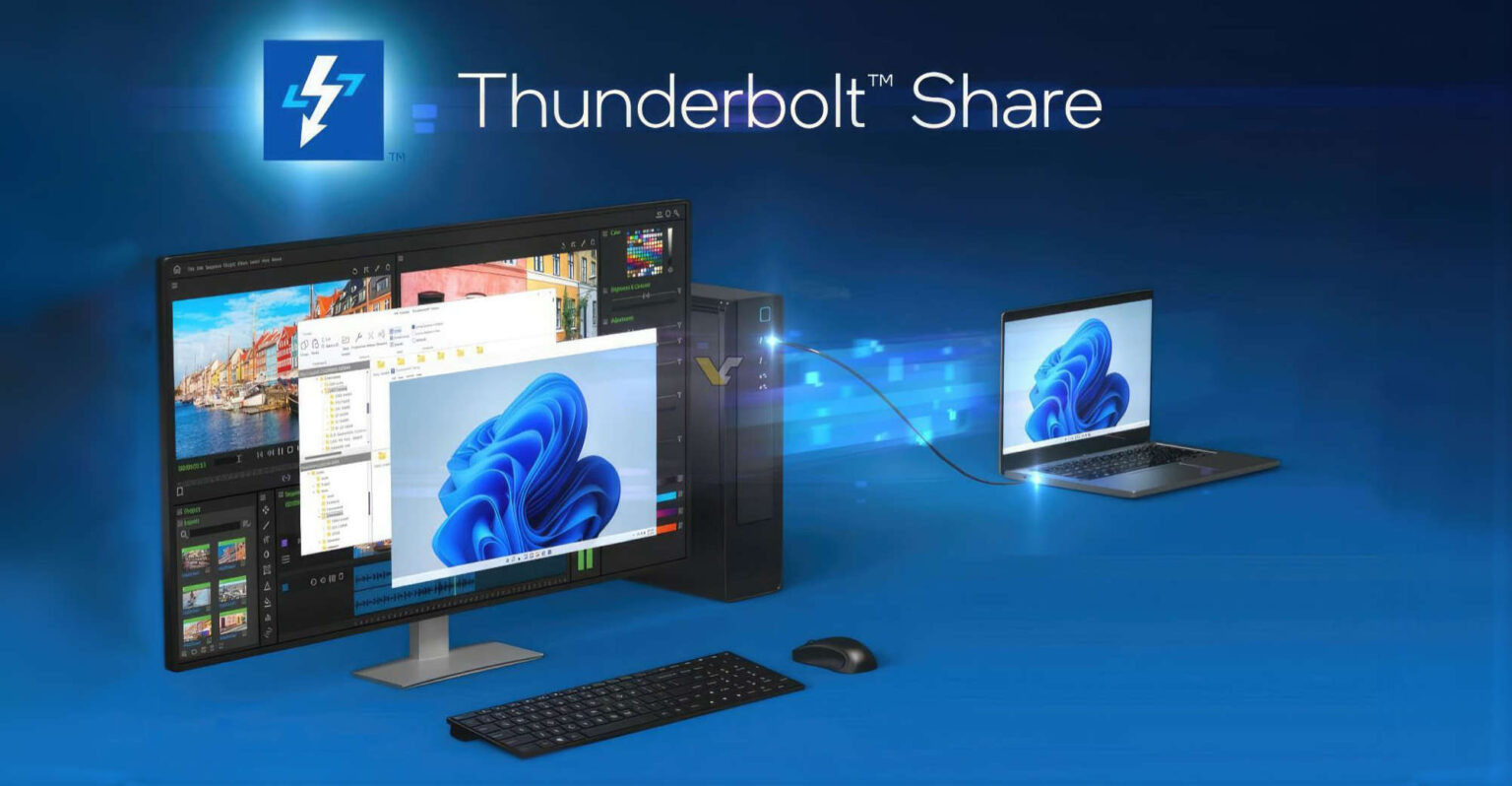 Intel giới thiệu Thunderbolt Share: chia sẻ dữ liệu, thiết bị và màn hình giữa các máy tính.