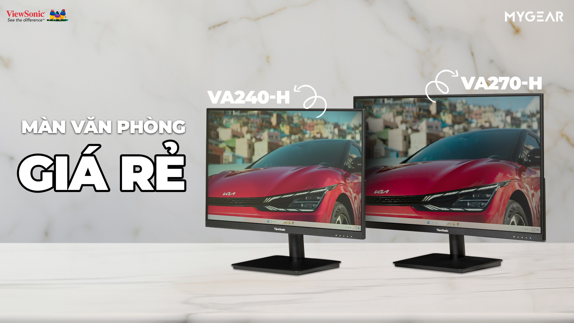 Bộ Đôi Viewsonic VA240H - VA270H | Chuẩn Màn Văn Phòng