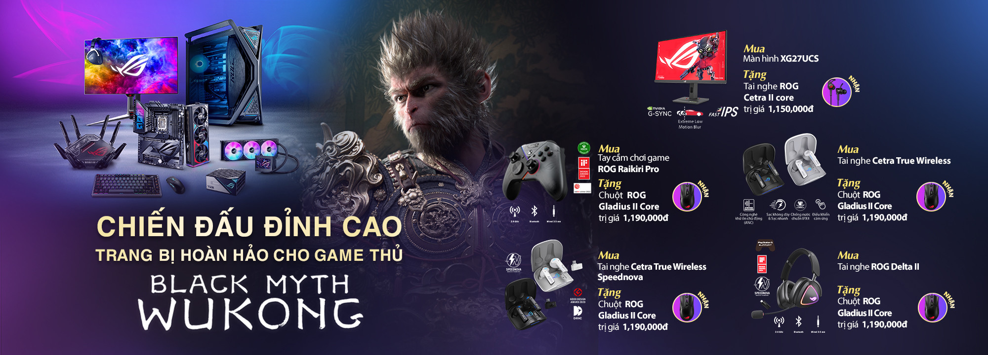 CHIẾN ĐẤU ĐỈNH CAO - TRANG BỊ HOÀN HẢO CHO GAME THỦ BLACK MYTH WUKONG