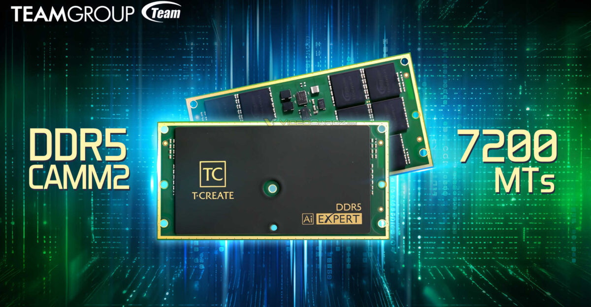 TeamGroup ra mắt dòng mô-đun CAMM2 DDR5-7200 đầu tiên