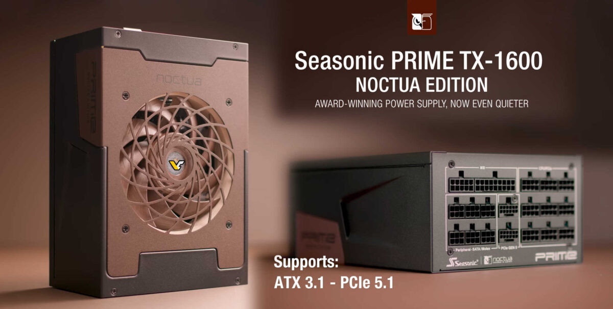 Noctua & Seasonic ra mắt nguồn điện siêu yên tĩnh: 1600W với hai đầu nối GPU