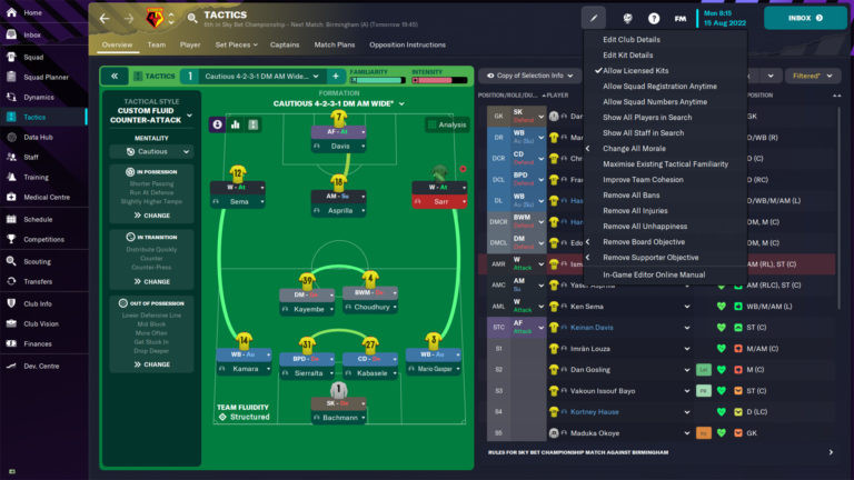 Khám phá cấu hình chuẩn của siêu phẩm Football Manager 2023 In-game Editor