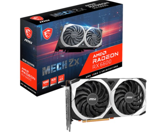 Sốc với MSI Radeon RX 6600 MECH 2X 8G Giảm 23% trên Amazon