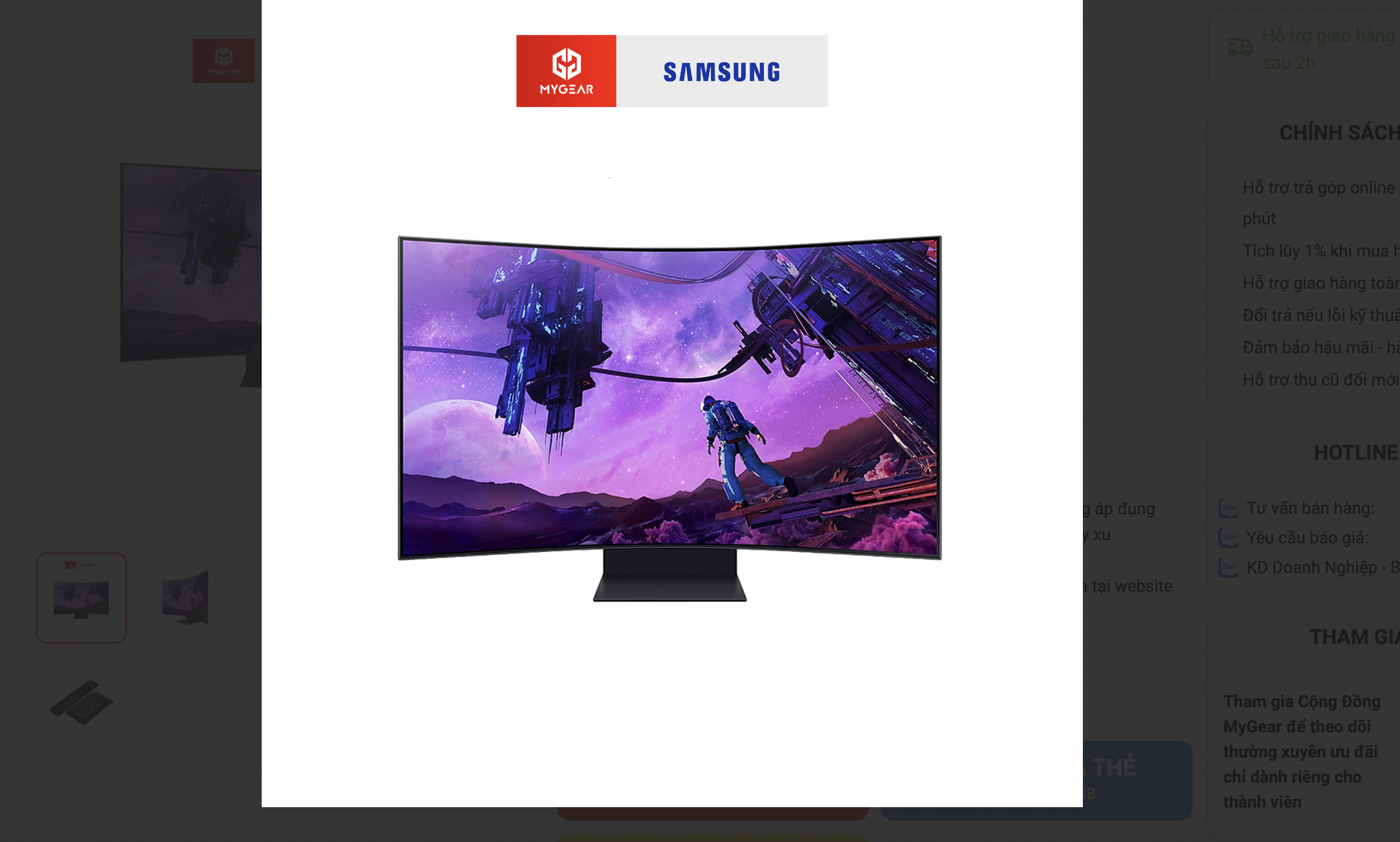 Khuyến mãi cực sốc đến hơn 15 triệu cho sản phẩm màn hình Gaming Samsung Odyssey Ark LS55BG970