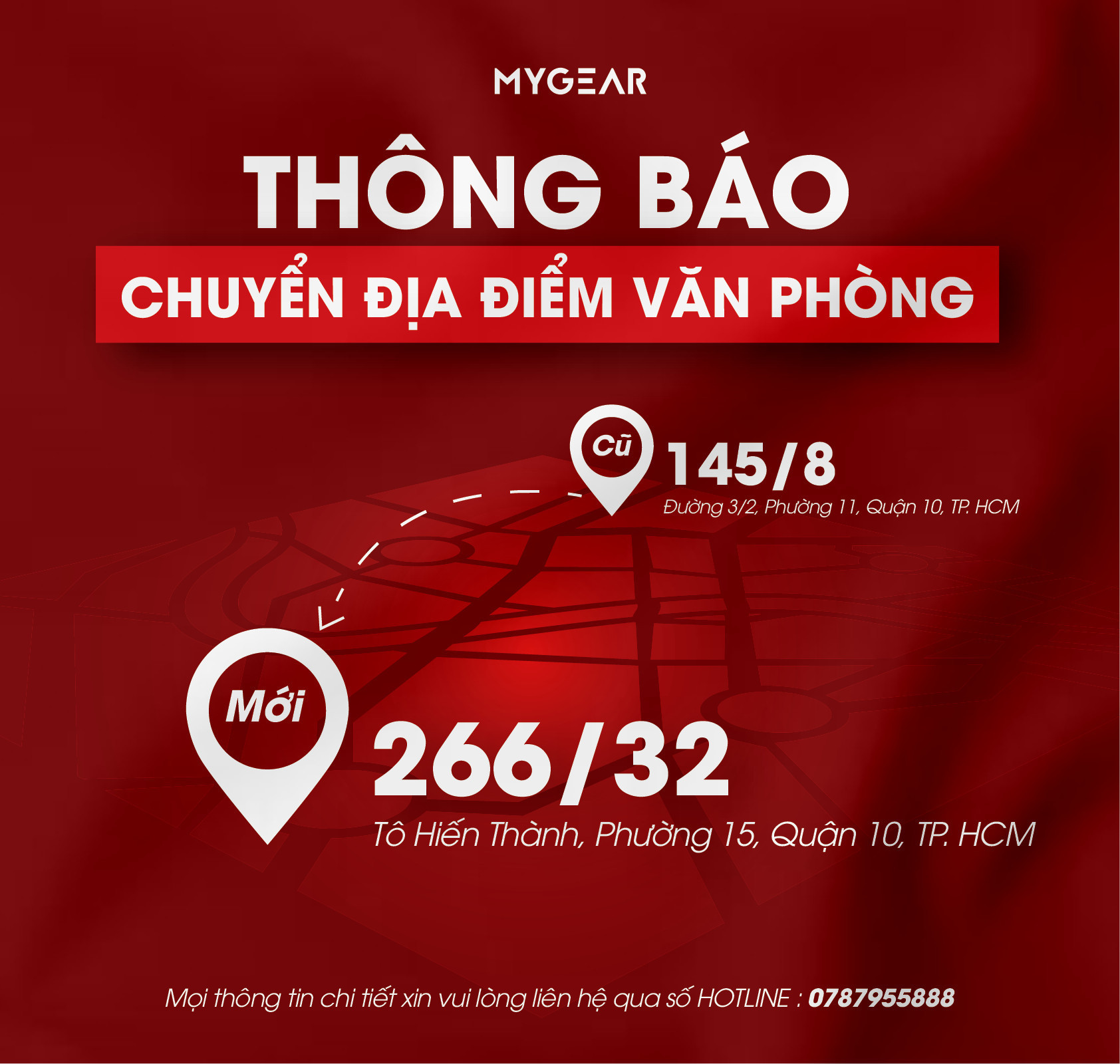 MYGEAR THÔNG BÁO THAY ĐỔI VĂN PHÒNG VÀ ĐỊA ĐIỂM KÌNH DOANH