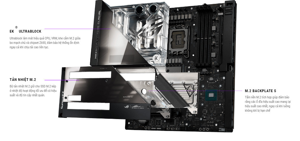 Mainboard siêu chất lượng của Asus: ROG MAXIMUS Z690 EXTREME GLACIAL