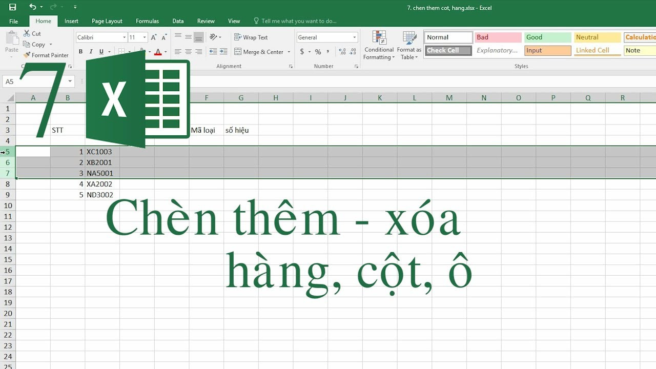 Hướng dẫn chèn thêm cột trong Excel dễ dàng