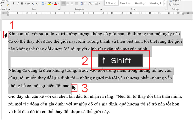Hướng dẫn bôi đen nhanh văn bản trong Microsoft Word bằng phím tắt cực nhanh