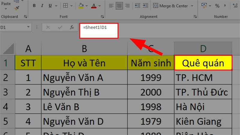 Hướng dẫn liên kết dữ liệu, kết nối dữ liệu giữa 2 sheet trong Microsoft Excel nhanh