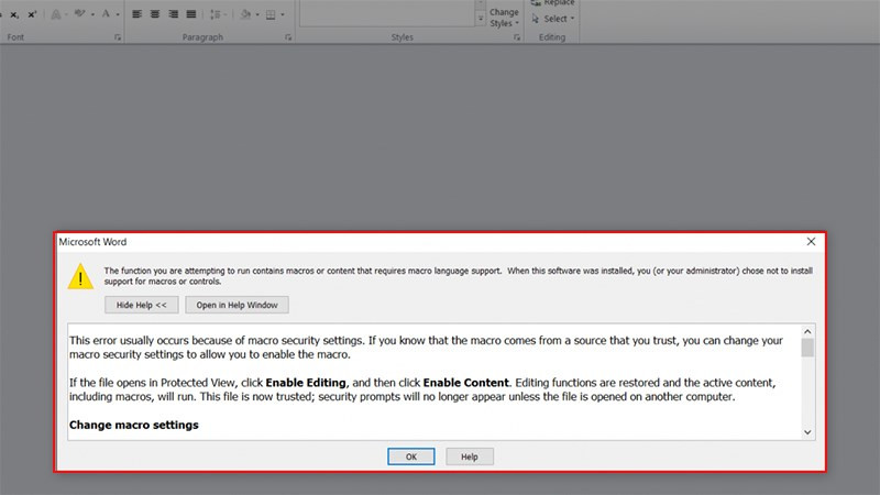Hướng dẫn Sửa lỗi Macro khi mở file Microsoft Word | Click OK nhiều lần mới mở được