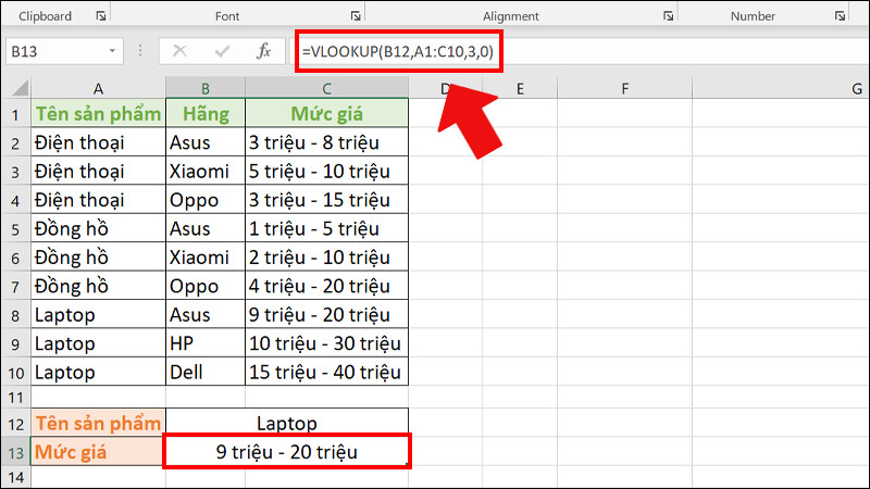 Mẹo dùng hàm Vlookup 2 điều kiện trong Excel chi tiết