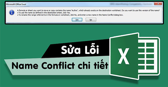 Phương pháp khắc phục lỗi Name Conflict trong Excel cực dễ