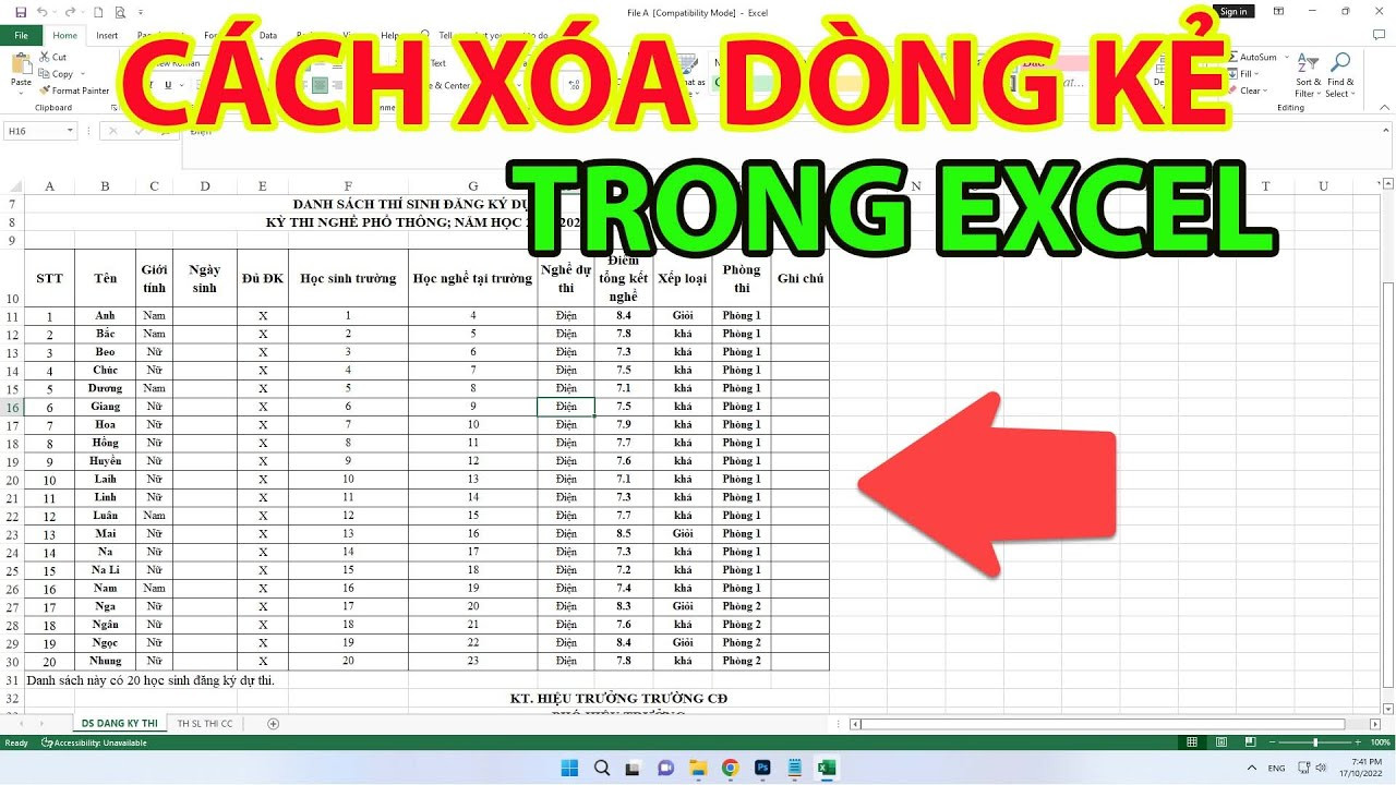 Bí quyết xóa dòng kẻ ô trong Excel cực dễ