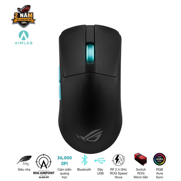 Chuột Gaming ROG Harpe Ace Aim Lab Edition Wireless