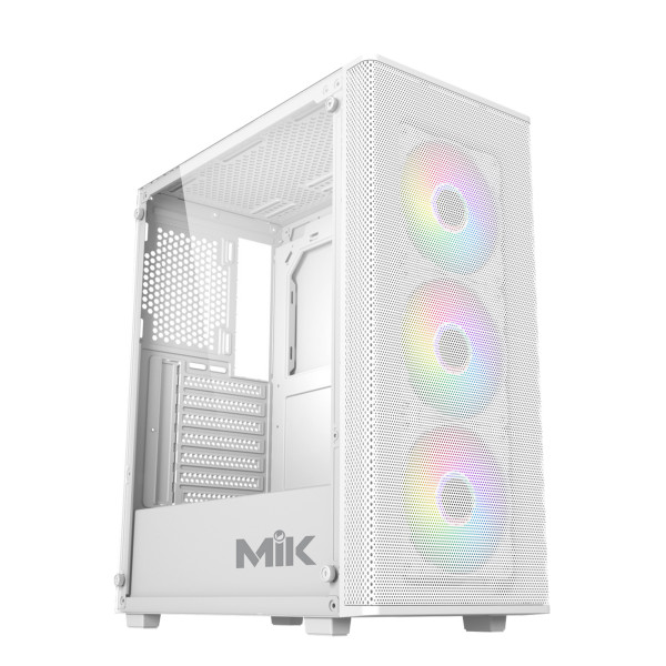 Vỏ Case MIK Aion White 3FA (Sẵn 3 Fan 120mm RGB)