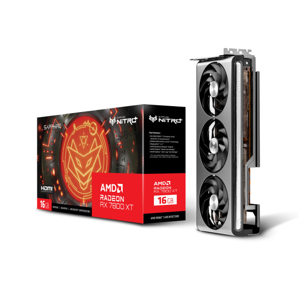 Card màn hình Sapphire Nitro+ AMD Radeon RX 7800 XT Gaming OC 16GB GDDR6 (11330-01-20G)