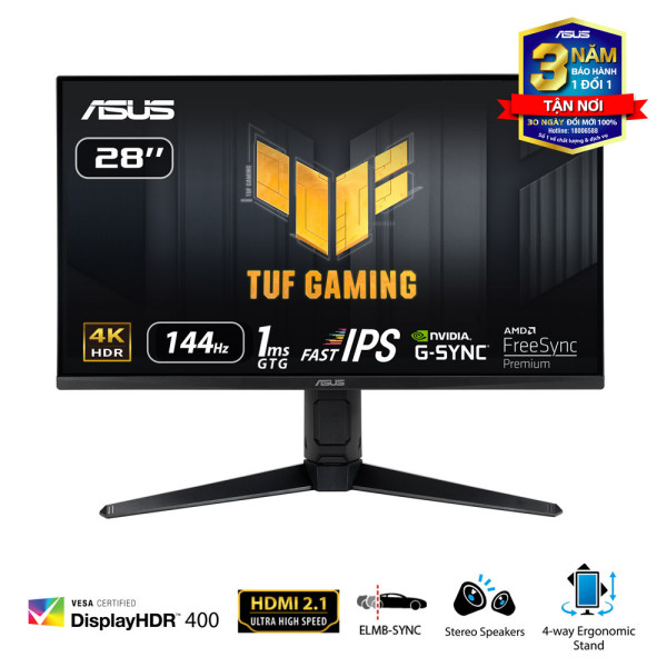 Màn hình  Asus Tuf Gaming VG28UQL1A 28 inch 4K UHD Fast IPS 144Hz (HDMI, Displayport)