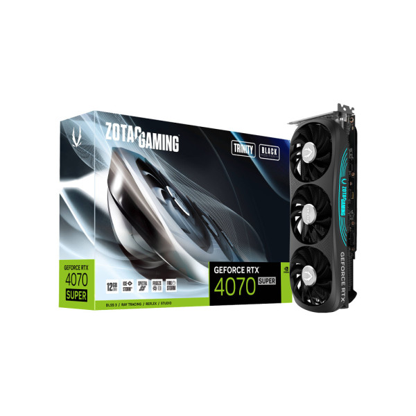 Card màn hình ZOTAC GAMING GeForce RTX 4070 SUPER Trinity Black 12GB GDDR6X