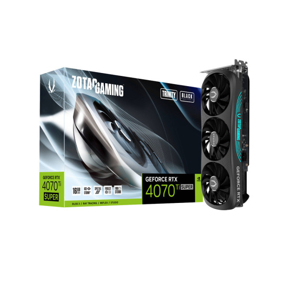 Card màn hình ZOTAC GAMING GeForce RTX 4070 Ti SUPER Trinity Black 16GB GDDR6X