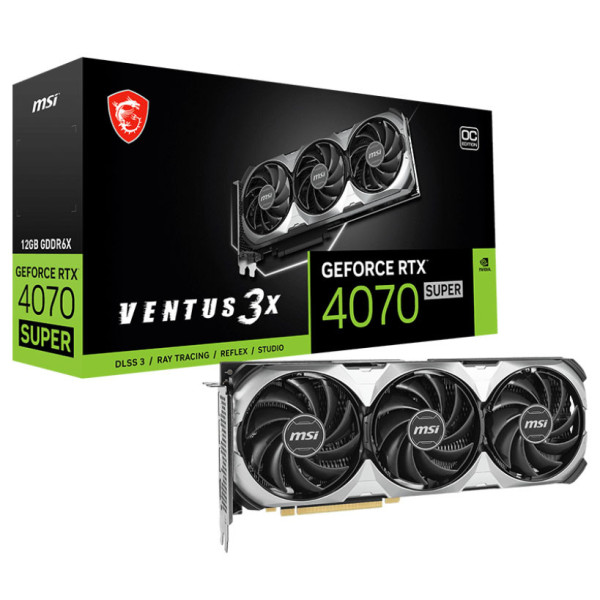 Card màn hình MSI GeForce RTX 4070 SUPER Ventus 3x OC 12GB GDDR6X