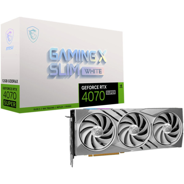 Card màn hình MSI GeForce RTX 4070 SUPER Gaming X Slim White 12GB GDDR6X