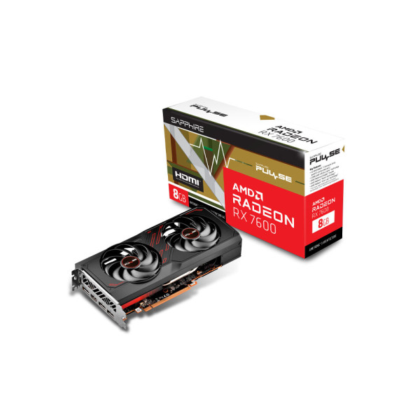 Card màn hình Sapphire Pulse AMD Radeon RX 7600 Gaming OC 8GB GDDR6 (11324-01-20G)