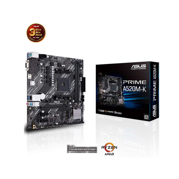 Bo mạch chủ Mainboard Asus Prime A520M-K (M2, HDMI, D-sub)