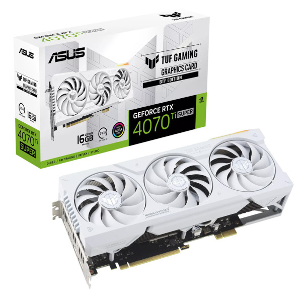 Card màn hình  ASUS TUF Gaming GeForce RTX™ 4070 Ti SUPER BTF White 16GB GDDR6X