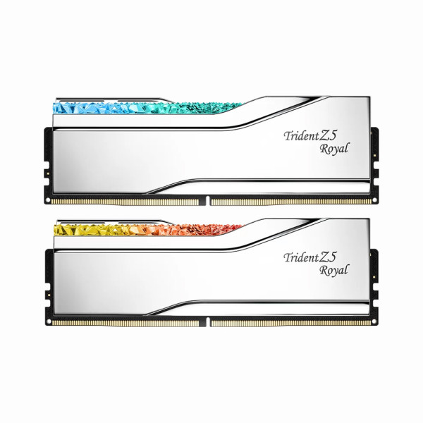 Bộ nhớ Ram PC G.Skill Trident Z5 Royal RGB 32GB 6400MHz DDR5 (16GBx2) Silver Intel XMP