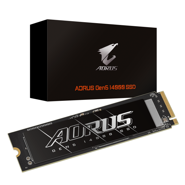 Ổ cứng SSD GIGABYTE AORUS Gen5 14000 2TB PCIe Gen 5.0 x4 NVMe V-NAND M.2 2280 (AG514K2TB)