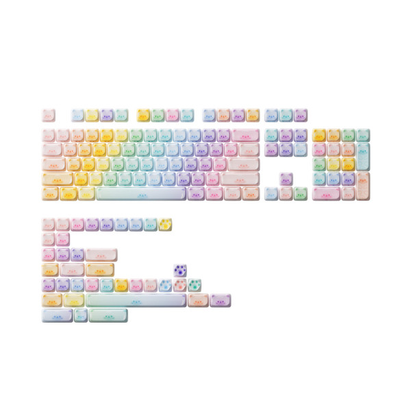 Bộ Keycap AKKO Colorful Cats MAO (PBT Dye-subbed / MAO profile / 142 nút)