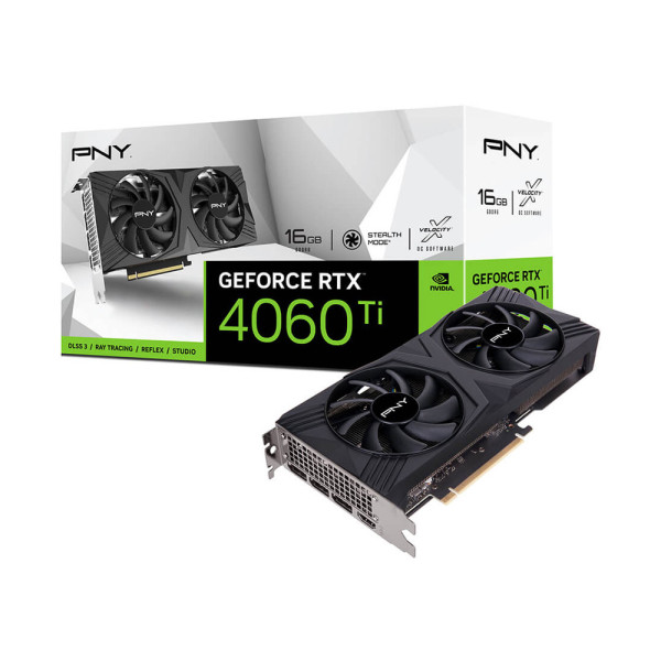 Card màn hình PNY GeForce RTX 4060 Ti VERTO Dual 16GB (VCG4060T16DFXPB1)