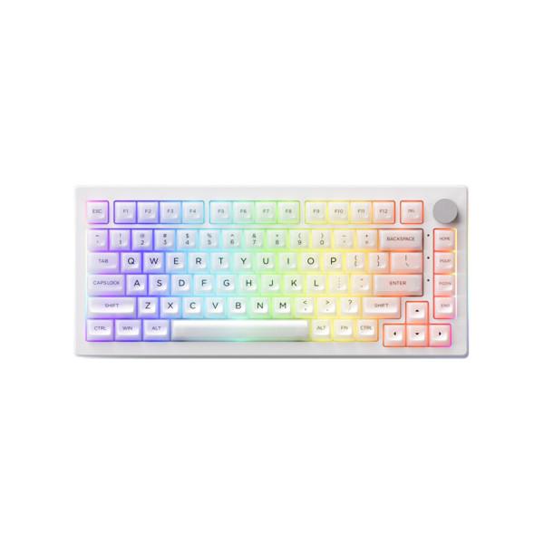 Bàn phím cơ AKKO 5075B Plus White Transparent (Hotswap/RGB/Multi-modes)