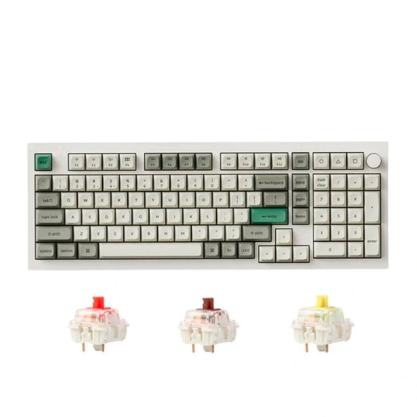 Bàn Phím Cơ Không Dây Keychron Q5 Max Shell White RGB Knob Hotswap (Gateron Sw)