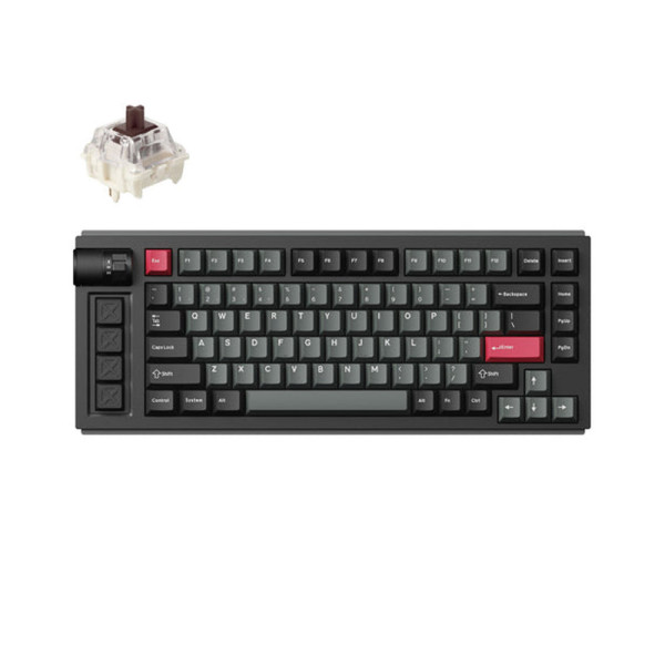 Bàn Phím Cơ Không Dây Keychron Lemokey L1-M3 Carbon Black RGB Hotswap (Gateron Brown Sw)