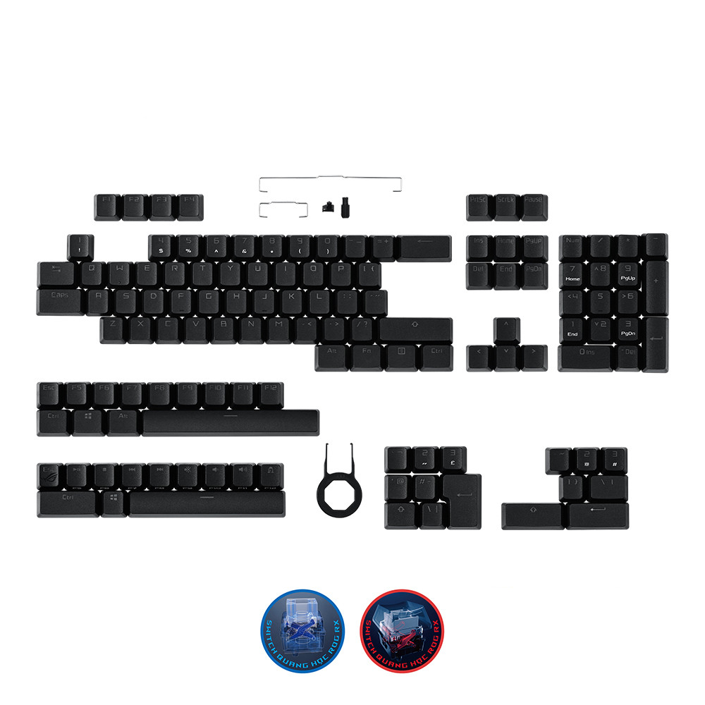 Bộ Keycap Rog Pbt Doubleshot Keycap Set For Rog Rx Switches 2566