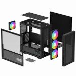 Vỏ máy tính Case Deepcool CH560 Digital Black