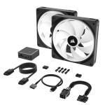 Fan Corsair iCUE LINK QX140 RGB 140mm PWM Magnetic Dome Black - Starter Kit 